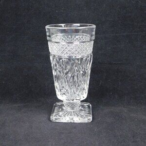 Imperial Cape Cod Clear Concave Juice Glass Footed Square Bottom Vintage 5.25"